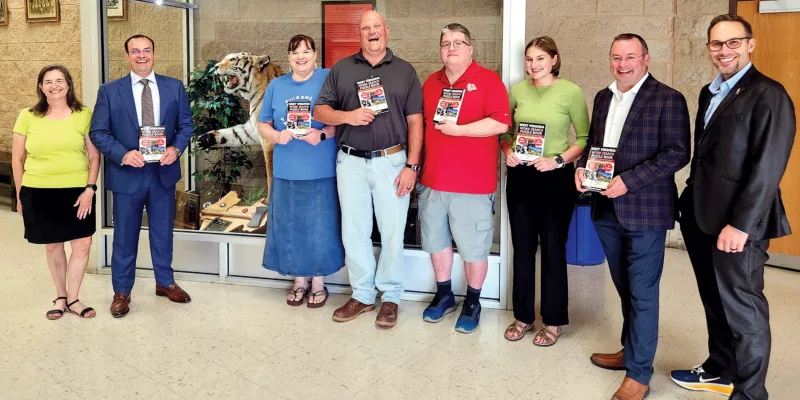 Rotary gifts books to Randolph eighth-graders